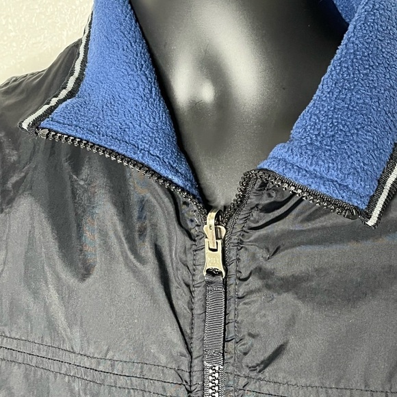 Basic Editions Reversible Blue Fleece /BlackVest Sz Med - Picture 8 of 11